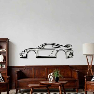 Décoration <span class=keywords><strong>Murale</strong></span> Personnalisée en Métal Noir en Forme de Voiture, Style Art Déco, Épaisseur 2mm, Facile à Assembler et à Nettoyer, Idéale pour la Fête des Pères à la Maison - Product Image 2