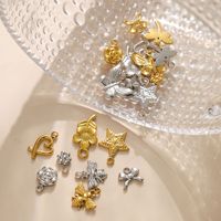 Grosir Liontin Perhiasan Stainless Steel PVD 18K Bentuk Bintang Mawar Hati Hewan untuk Pembuatan Kalung Gelang DIY