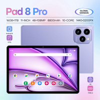 Tablet Pad 8 Pro de 11 Pulgadas, 16GB+1TB, 8000mAh, 5G LTE, Doble SIM+TF, Llamadas, Función de Teléfono con Tarjeta SIM, Multilingüe, Original