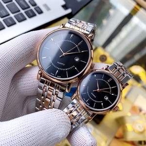 Montre de luxe haut de gamme pour couple, mouvement à quartz, cristal saphir, cadran à motif soleil, bracelet en acier inoxydable, étanche, Omegaes - Product Image 5