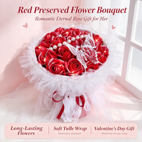 Buket Mawar Sabun Bunga Awet Hadiah Hari Valentine Hari Guru Hadiah Ulang Tahun Hadiah Liburan Bunga Buatan untuk Dekorasi Rumah