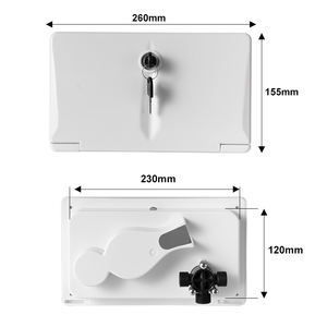 Boîte de douche extérieure pour camping-car avec serrure, kit de douche extérieure pour <span class=keywords><strong>caravane</strong></span> en ABS avec <span class=keywords><strong>douchette</strong></span> à main - Product Image 2