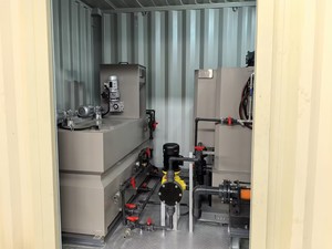 Impianto di Trattamento Acque Reflue Completamente Automatico con Sistema Mobile di Disidratazione Fanghi a Pressa a Vite Multipla con Container - Product Image 6