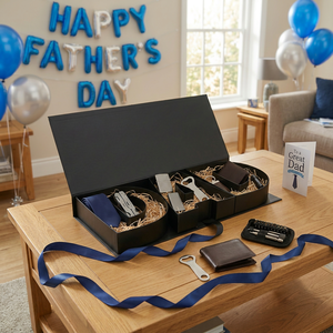Boîte Cadeau Surprise à Remplir en Forme de Valise Rigide en Papier Écologique pour la Fête des Pères (DAD) avec Carte Cadeau Imprimable - Product Image 1