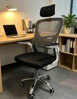 Silla de Oficina para el Hogar, Reclinable, Giratoria y Ajustable, con Reposacabezas Ajustable para Reuniones y Conferencias