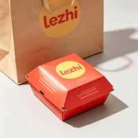 Caja de Embalaje Personalizada para Comida para Llevar, de Papel de Grado Alimenticio, para Comida Coreana Rápida, Restaurante de Hot Dogs, Pollo Frito y Hamburguesas