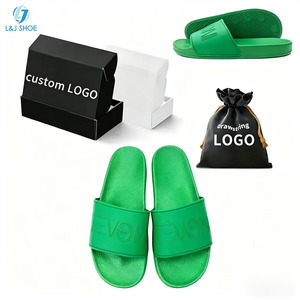 Sandales de bain pour hommes L&J Shoe, sandales de plage en PVC personnalisées avec logo 3D, sandales décontractées unisexes - Product Image 1