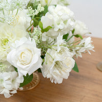 Fleurs artificielles dorées pour centre de table, décoration de mariage, vente en gros, conception personnalisée, décoration d'événements, fournisseur d'usine, commande en gros