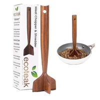 Écraseur à viande en bois multifonctionnel pour cuisine, outil de cuisson très vendu à l'international, usage professionnel en restaurant, modèle Jz02604, manche en bois