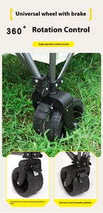 2025 Chariot de chargement pliable pratique et robuste, pliable portable avec roues tout-terrain, chariot de jardin - Product Image 3
