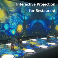 Table de projection holographique 3D pour restaurants, projecteurs immersifs, hologramme transparent, table de repas en direct, longue durée de vie