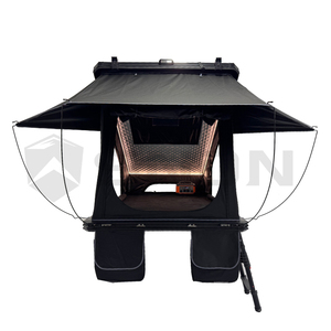 Tente de toit rigide SNDN 4x4 avec charnière en X et panneau solaire, tente de toit automatique légère en aluminium pour SUV - Product Image 1