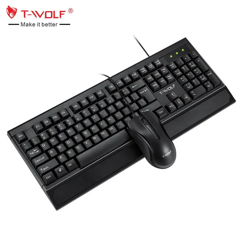 Cheap Wholesale TWOLF TF330 Original Genuine Keyboards for computer Combo 2.4Ghz Wired 1000dpi keyboard and mouse