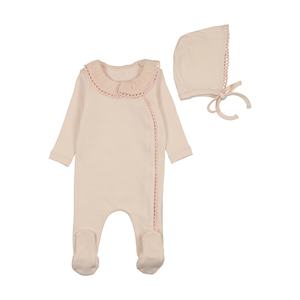 <span class=keywords><strong>Mono</strong></span> <span class=keywords><strong>de</strong></span> algodón 100% orgánico para bebé, con cuello plisado y diseño cruzado, ropa adorable para niña, pelele <span class=keywords><strong>de</strong></span> primavera para niño pequeño, personalizado - Product Image 1
