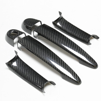 Couvre-poignée de porte universel en fibre de carbone, garniture extérieure pour poignée de traction, revêtement pour l'intérieur de la voiture