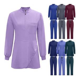 Tenue médicale pour femmes, ensemble d'uniformes d'infirmière, manches longues, uniforme de médecin d'hôpital, uniforme médical musulman, uniforme chirurgical - Product Image 5