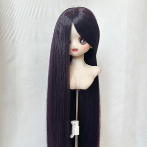 Peluca para Muñeca BJD de Fibra de Alta Temperatura, Larga y Lisa con Flequillo, Gorro de Pelo Sintético de 3/4/6 Partes, Modelo A-73 de Uso General - Product Image 4