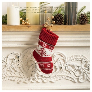 Christmas Candy <b>Bag</b>, Knitted <b>Red</b> Socks <b>Gift</b> <b>Bag</b>, Christmas Tree Pendant, Indoor Layout. - Product Image 5