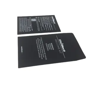 Custom White Print Logo design Cardboard Envelope Black Recycled Paper Folding Square Envelope with greeting card