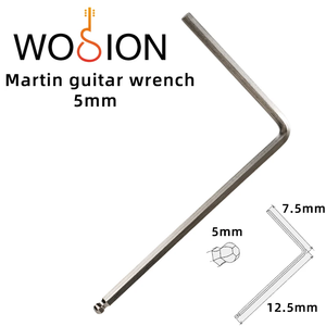 Clé à molette Wosion Martin 5 mm, clé spéciale pour <span class=keywords><strong>guitare</strong></span> acoustique, version étendue, clé à 6 pans pour le réglage du manche. - Product Image 3