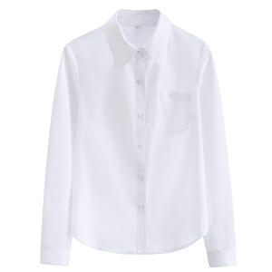 Camisa Blanca Personalizada OEM de Algodón Twill Poplin con Logotipo de Empresa Bordado e Impreso para Uniformes Escolares de Adolescentes, Niños y Niñas de Secundaria - Product Image 1