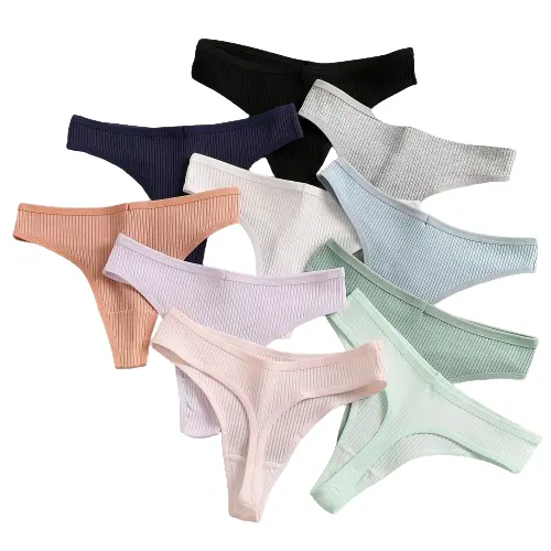 Women Underwear XXL Plus Size Cotton Panties Thongs Sexy Ladies Low Waist Solid Seamless G-strings Underwear For Sex New Hot