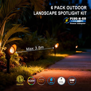 Lampes LED paysagères basse tension, lot de 6, étanches <span class=keywords><strong>IP65</strong></span>, spots réglables, homologuées ETL, 12V 24V, éclairage extérieur pour terrasse et jardin - Product Image 5