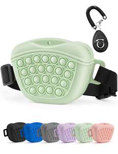 Échantillon gratuit Nouveau sac à friandises pour chien en silicone portable sans BPA Petit sac d'entraînement pour animaux de compagnie Conteneur avec fermeture magnétique et clip de ceinture - Product Image 1