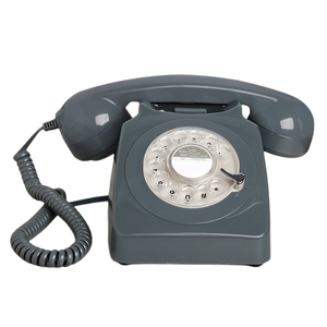 Prix de gros rétro fixe Antique, <span class=keywords><strong>Style</strong></span> européen Vintage rotatif bureau téléphone Audio livre d'or téléphone de mariage - Product Image 2