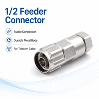 Connecteur RF N mâle droit à pince pour station de base, câble super flexible 1/2'' à impédance 50 ohms, connecteur d'alimentation 1/2