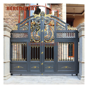 Portails principaux en aluminium de style ferme au design élégant, modèles de portails coulissants en aluminium utilisés - Product Image 2