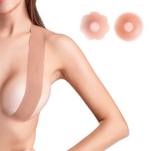 Nahtloses Brust lifting Boob Tape & Silikon Nippel abdeckungen Kit Klebendes Push-up Tape für schlaffe Brüste Backless Outfits - Product Image 1