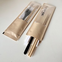 Kit de couverts et baguettes DIY personnalisé, entièrement emballé, avec fourchette à serviettes, pour la restauration à emporter