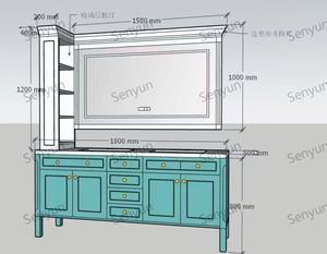 バスルームキャビネットミラーキャビネット組み合わせバスルームドレッシングテーブルシンク洗面台ロックプレートバスルームキャビネットセット - Product Image 3