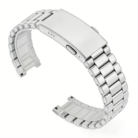 Bracelet de montre de luxe HANSON personnalisé en alliage de zinc, design respirant, chanfreinage diamanté, boucle en acier inoxydable, réglable et confortable