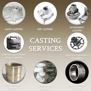 中国定制精密铸造厂40Cr 45 #   304 316 430 不锈钢合金钢 A356 ADC12 铝压铸件 - Product Image 2