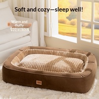 Nid pour animaux de compagnie semi-fermé toutes saisons, coussin extra-large pour chiens et chats, rembourré en coton PP, sans assemblage