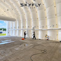 Hangar d'avion gonflable en membrane pour plans d'aménagement d'accès du personnel