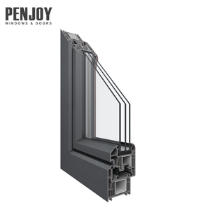 Fenêtre à battant UPVC teintée grise à <span class=keywords><strong>double</strong></span> <span class=keywords><strong>vitrage</strong></span> de qualité supérieure pour les maisons modernes - Product Image 1