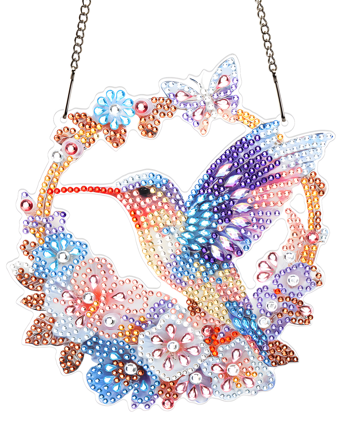 Couronne florale de colibri