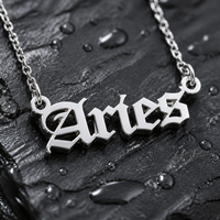 Collier tendance Yazi en acier inoxydable plaqué or 18 carats/argent, avec pendentif étoile constellation chrétienne et chaîne à maillons
