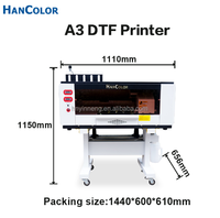 Hancolor Mini A3 double tête XP600 DTF imprimante à jet d'encre tout nouveau 30cm PET Film vêtement impression vente directe d'usine