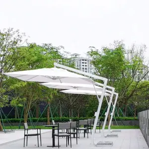 Offset Alaun hängen Umbrella für Tisch werbung Sonnenschirm Holzstange starke freitragende hängende Regenschirm Seitens tange Regenschirm