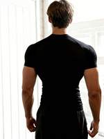 T-shirt de compression personnalisé pour homme, léger, à manches courtes, imprimé araignée, pour l'été, anti-transpiration, séchage rapide, respirant, extensible dans quatre directions