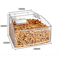 Bacs à bonbons en acrylique transparent personnalisé Céréales Céréales Noix Stockage Distributeur de conteneurs Boîtes de rangement en acrylique pour les sucreries