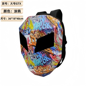 Mochila LED de neón, tela Oxford ABS, disfraz de cosplay para niños de 8 a 13 años - Product Image 5