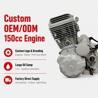 Ensemble moteur CG150 4 temps refroidi par air avec allumage CDI, nouveau carter d'huile large pour tricycle OEM