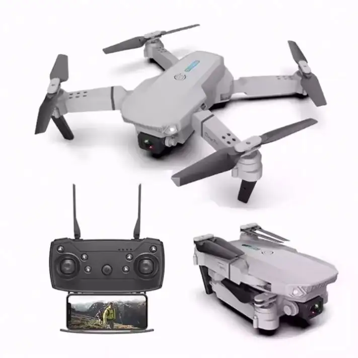 รีโมทคอนโทรลแบบพับได้ quadcopter flycam พร้อมกระเป๋าprofissionalโดรนโดรนเดอลาโก alcance e88 สูงสุด baratosโดรนพร้อมกล้อง