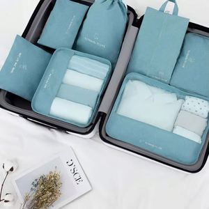 7 Pcs Sets Portable Compression Packing Cubes Travel Storage Bag for <b>Suitcase</b> - Product Image 4