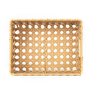 Thân Thiện Với Môi Thời Trang Pe Mây Lưu Trữ Giỏ Set Đa Chức Năng <span class=keywords><strong>Stackable</strong></span> Handmade Giỏ Xử Lý Đóng Hộp Thùng Carton Set 4 - Product Image 3